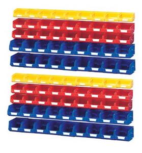 90 Piece Plastic Bin Kit Bott Plastic Containers | Open Fronted Containers | Small Parts Containers 13031105.** 